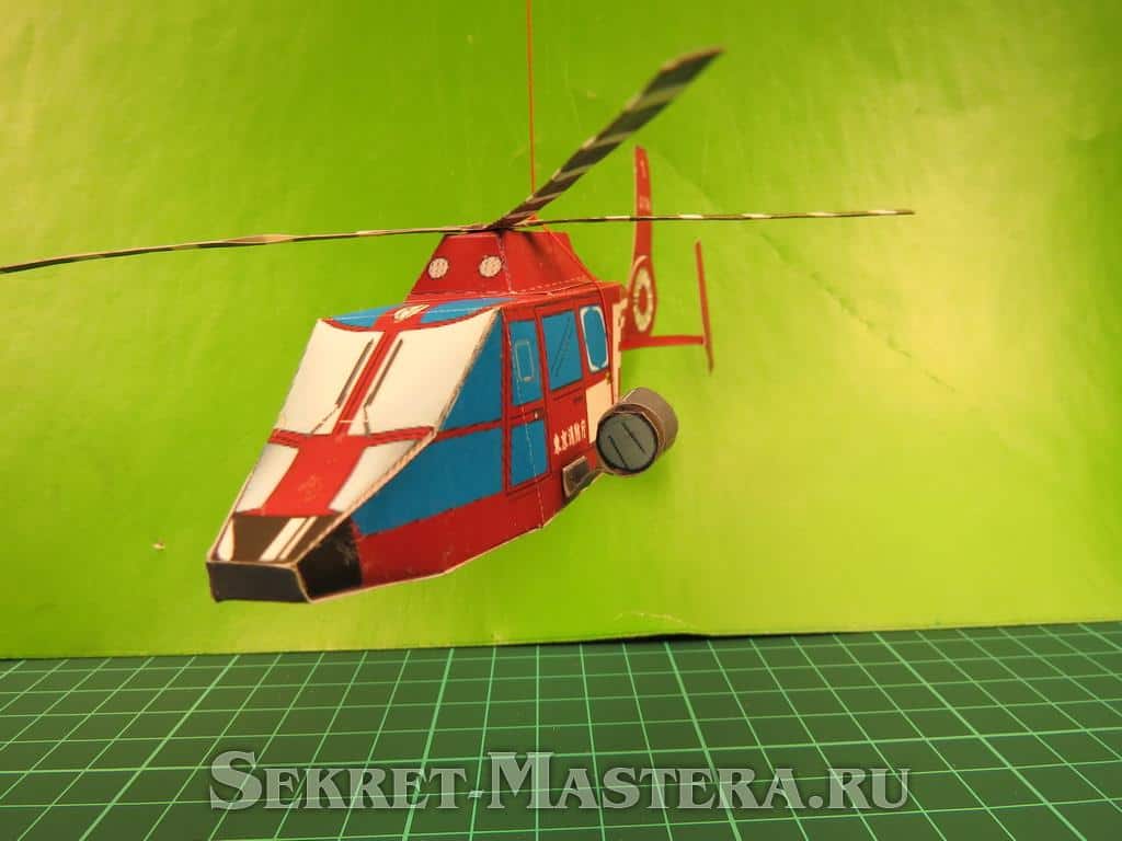 поделка из бумаги вертолет